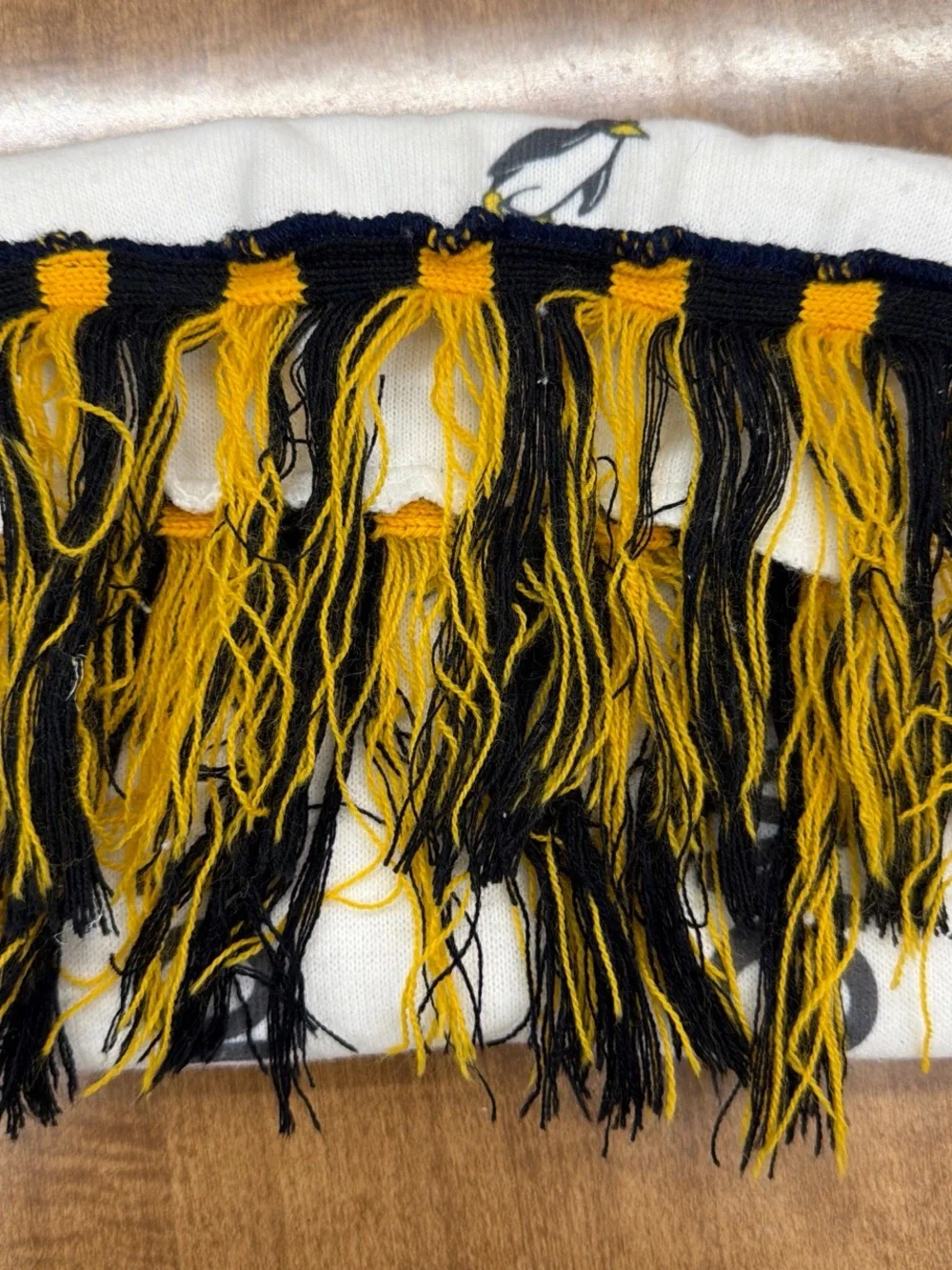 Fleetwood Mac Tusk Tour 1980 Scarf - White with Black & Yellow